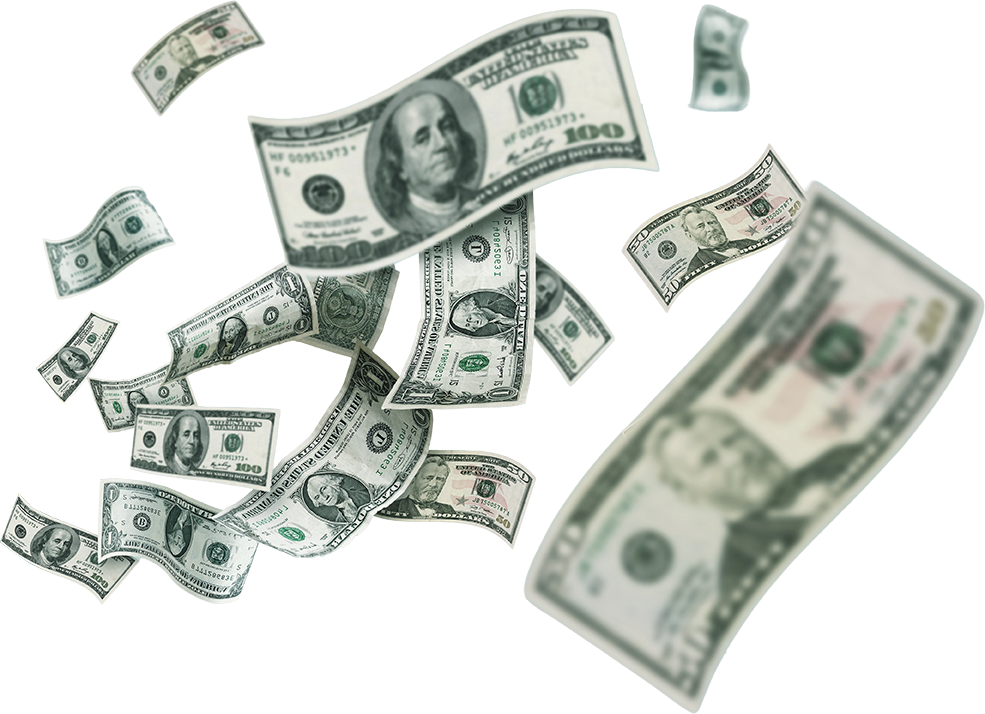 Woman holding money